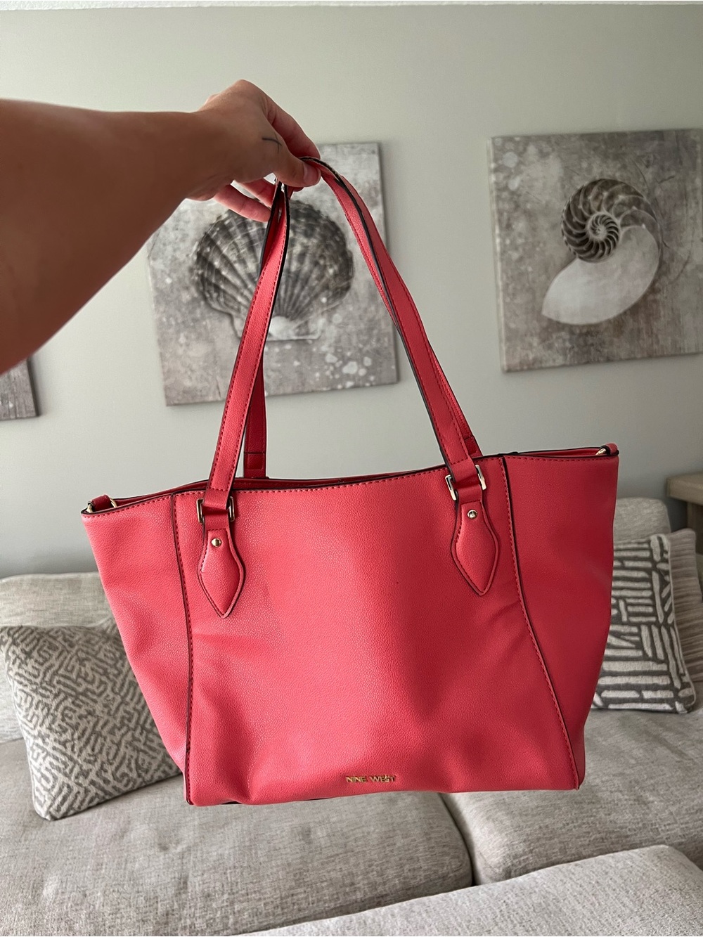 Nine West - Salmon colored tote